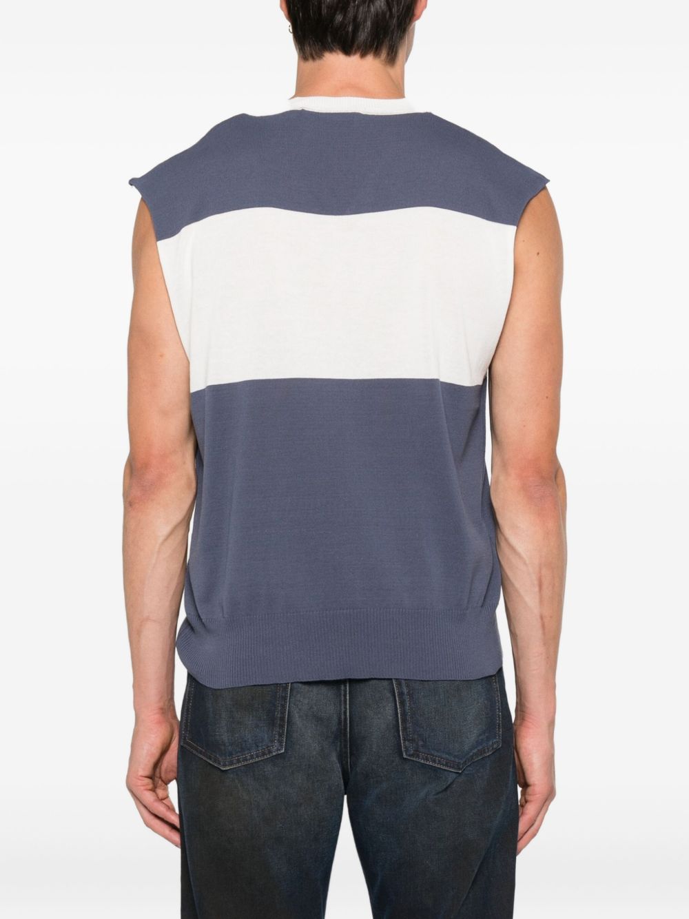 Sleeveless V-Neck Knit Top
