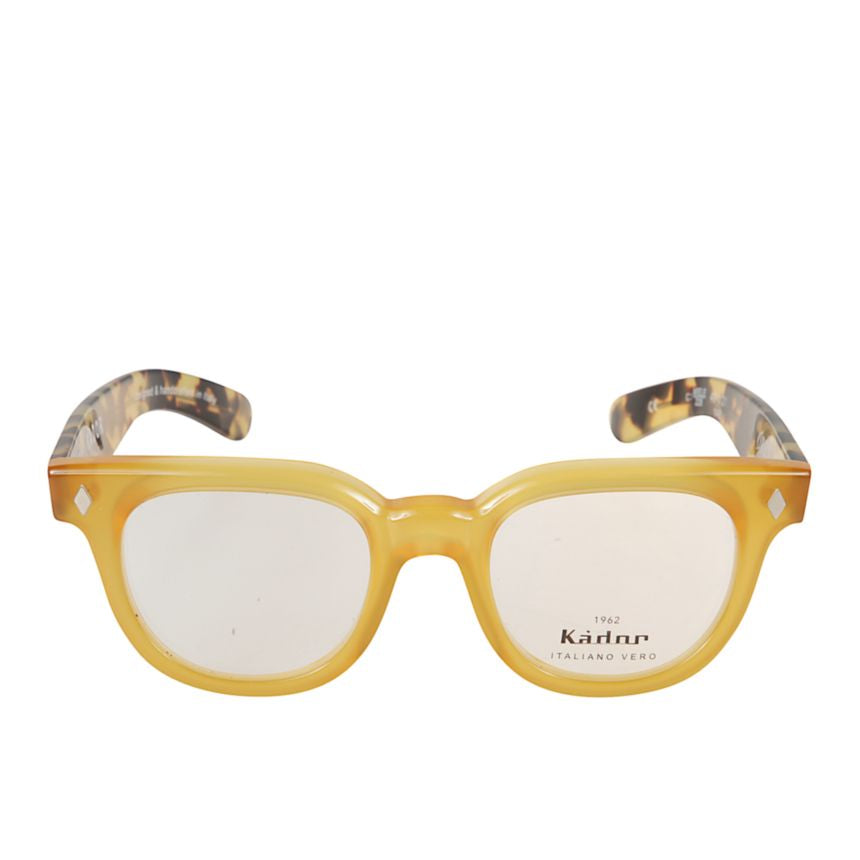 Orbit Translucent Amber Square Frame Sunglasses with Tortoiseshell Arms