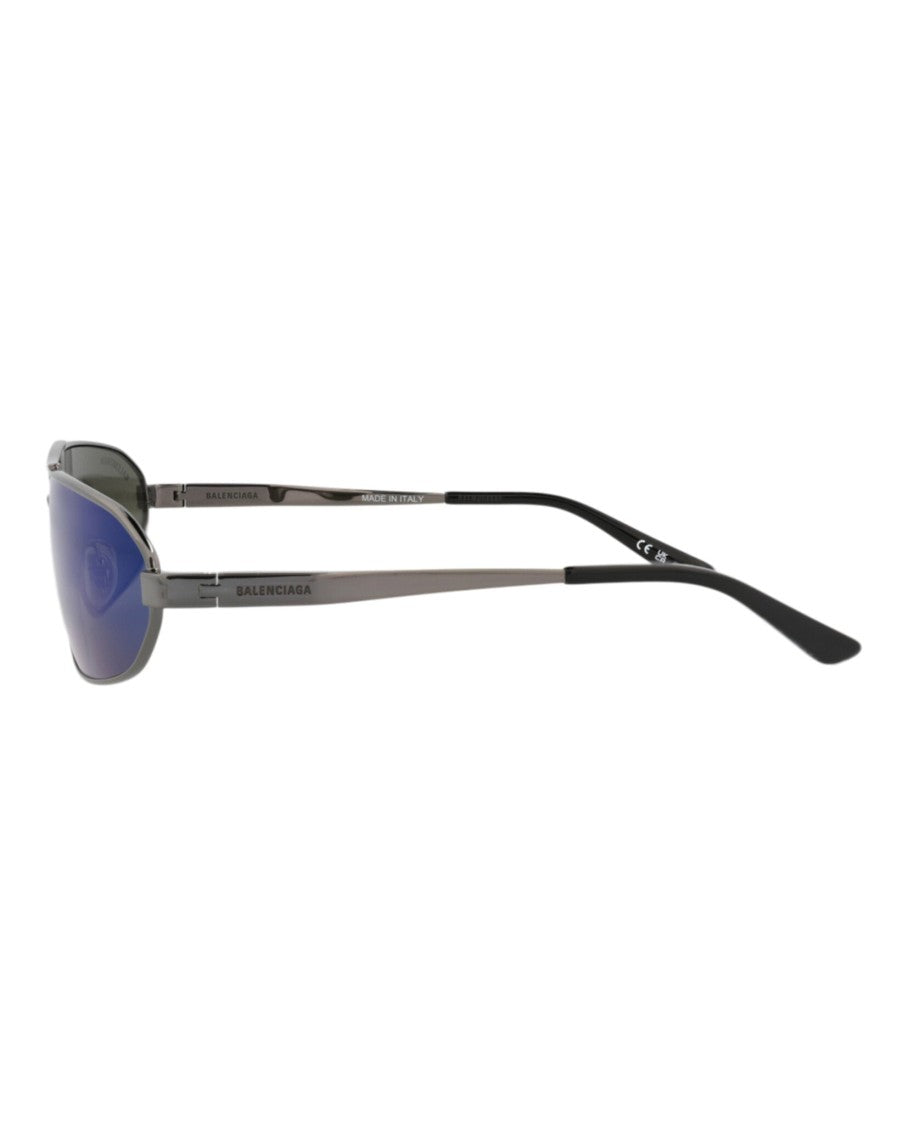 Shield-Frame Metal Sunglasses