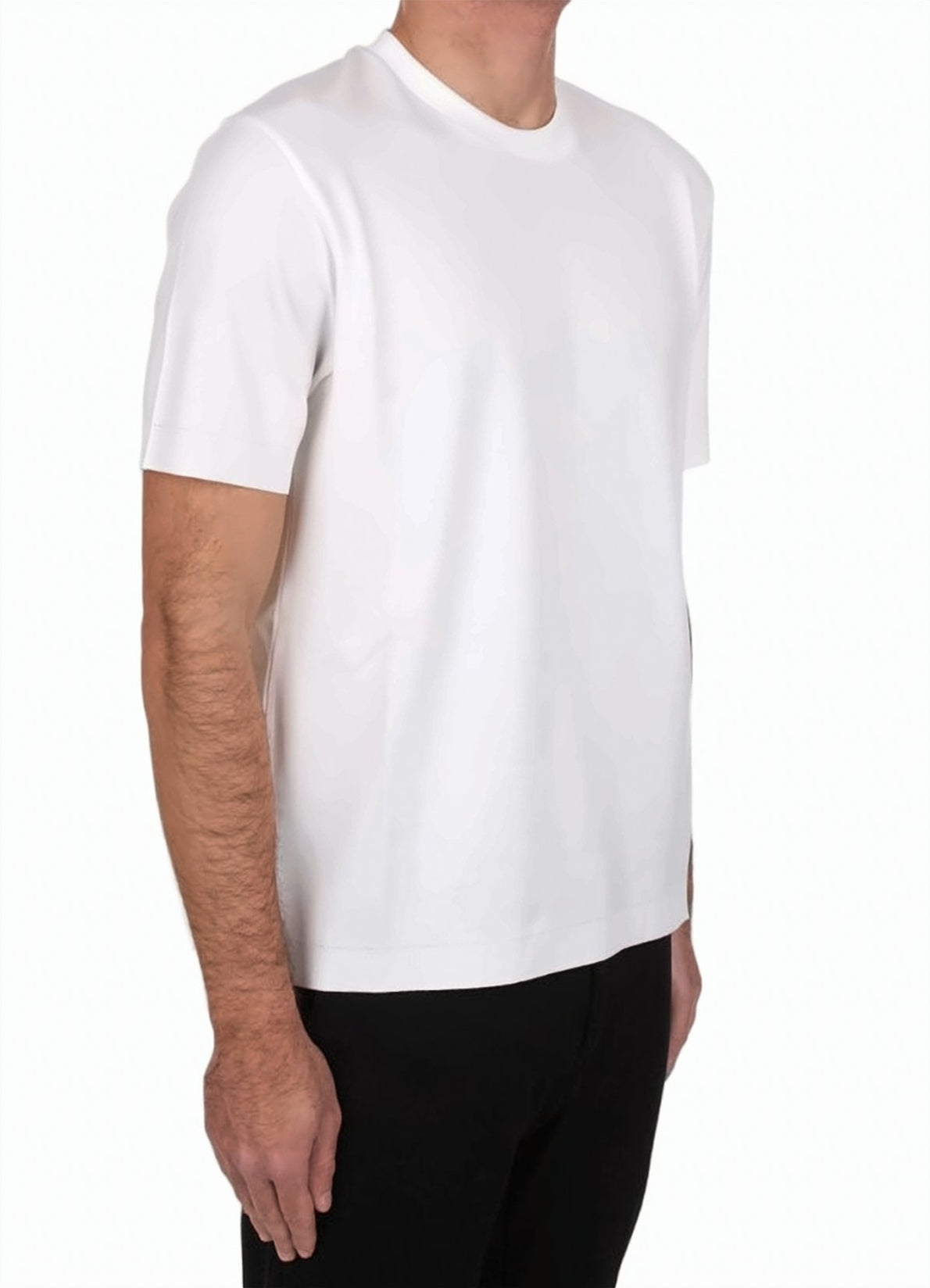 Solid Color Cotton Crew Neck T Shirt