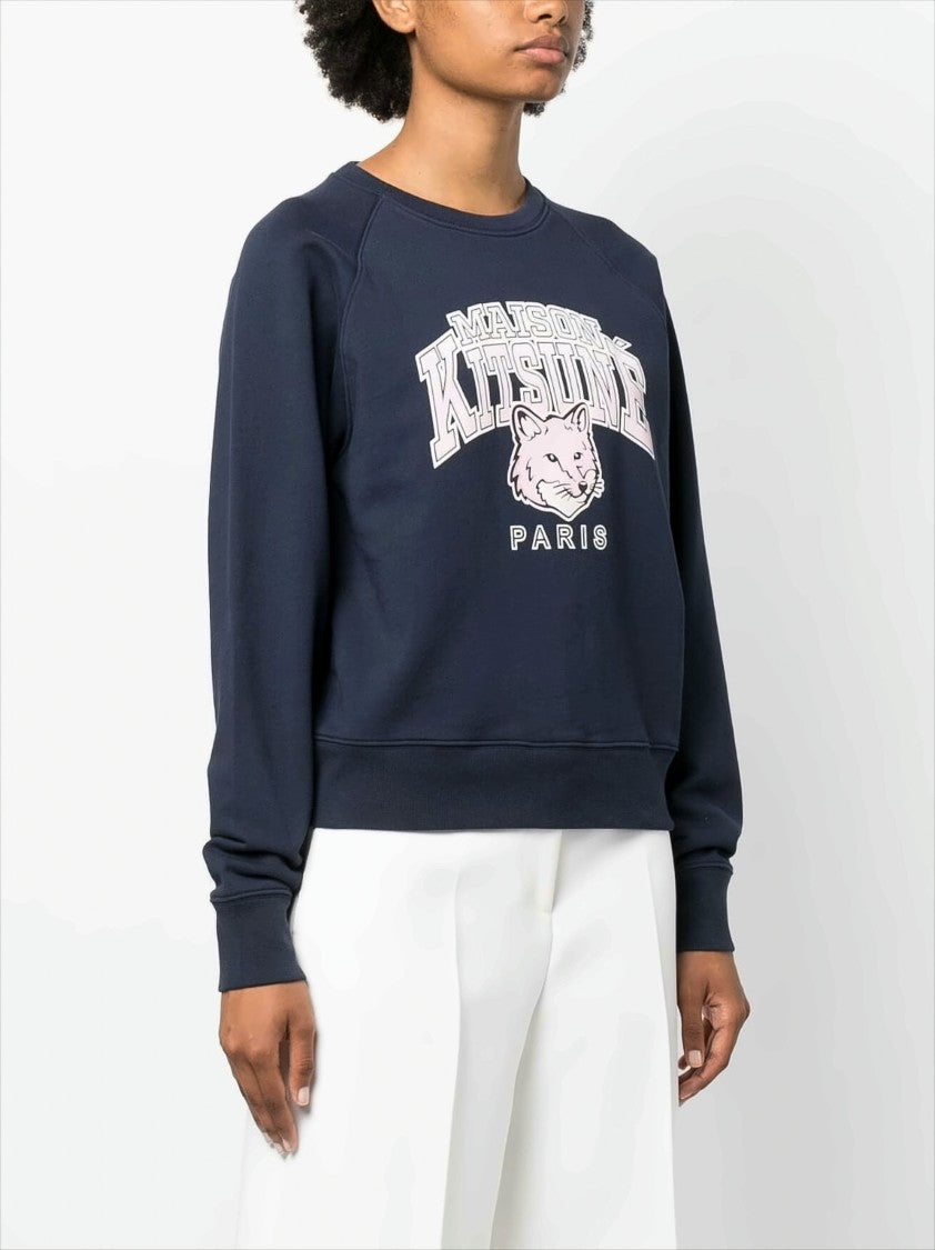 Classic Crew Neck Fox Graphic Sweatshirt