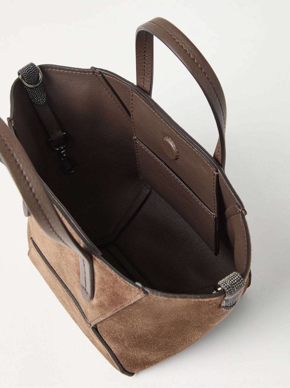 Structured Suede Leather Bag