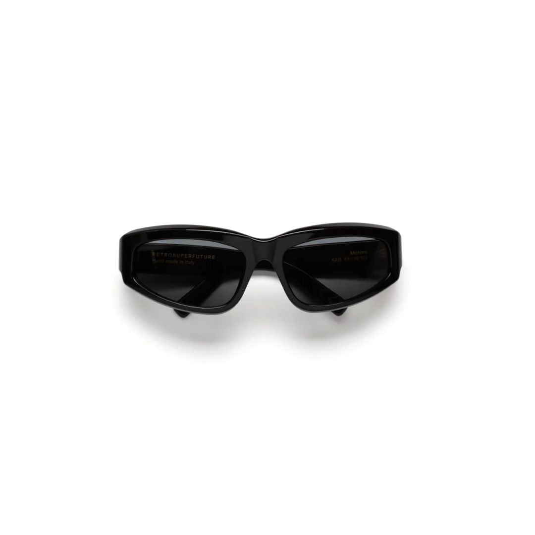 Motore Black Bold Rectangular Frame Sunglasses