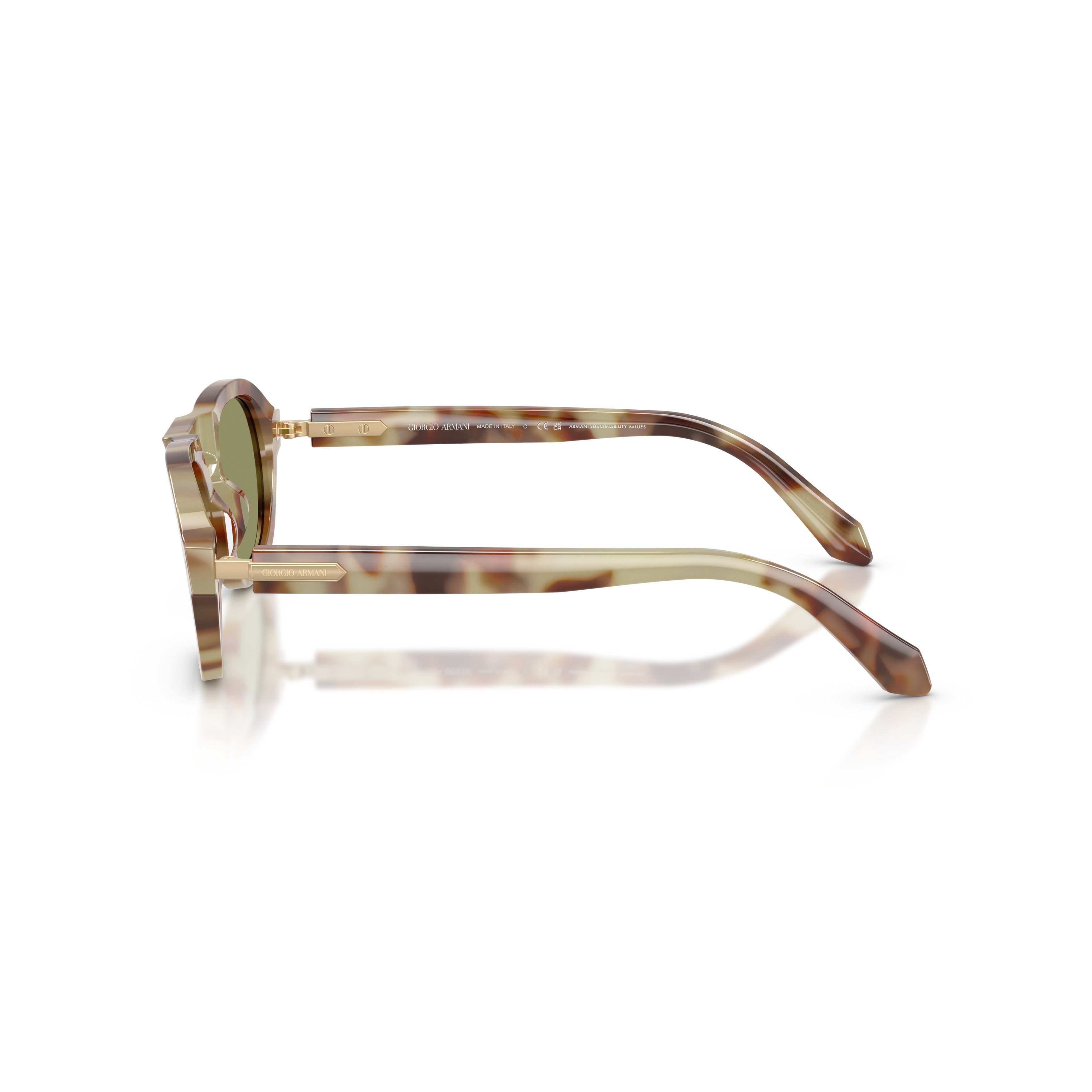 0ar8244 Geometric Tortoiseshell Sunglasses with Rectangular Lenses