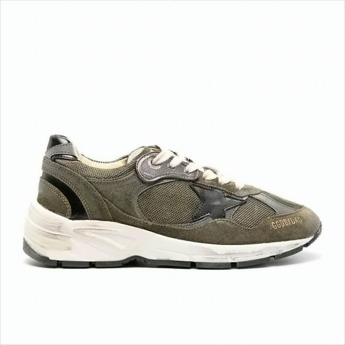 Star Emblem Sneakers with Suede and Mesh Panels