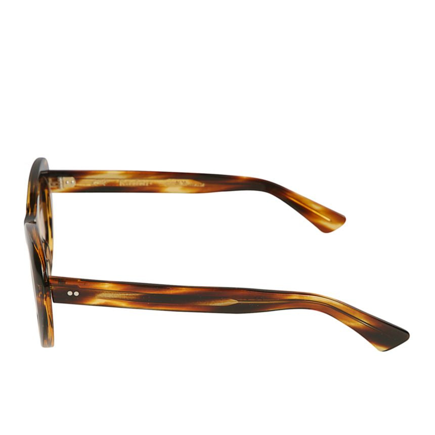 Capri Rounded Cat-Eye Tortoiseshell Sunglasses with Curved Arms