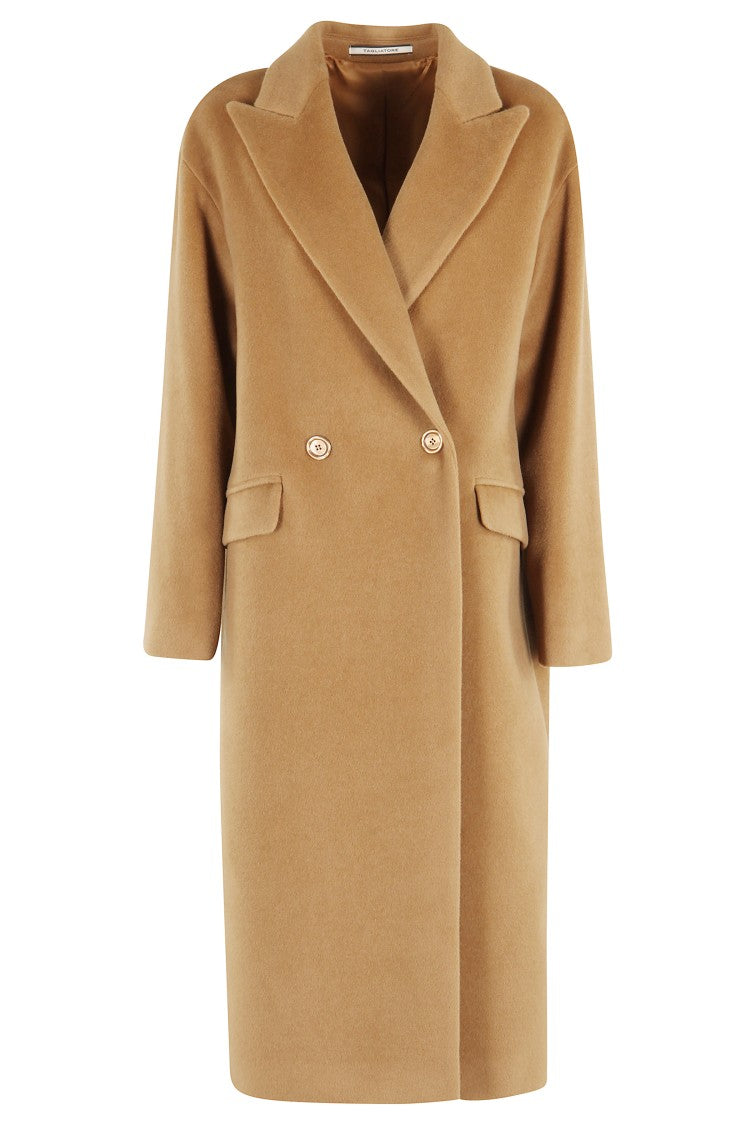 Beige Wool Overfit Coat