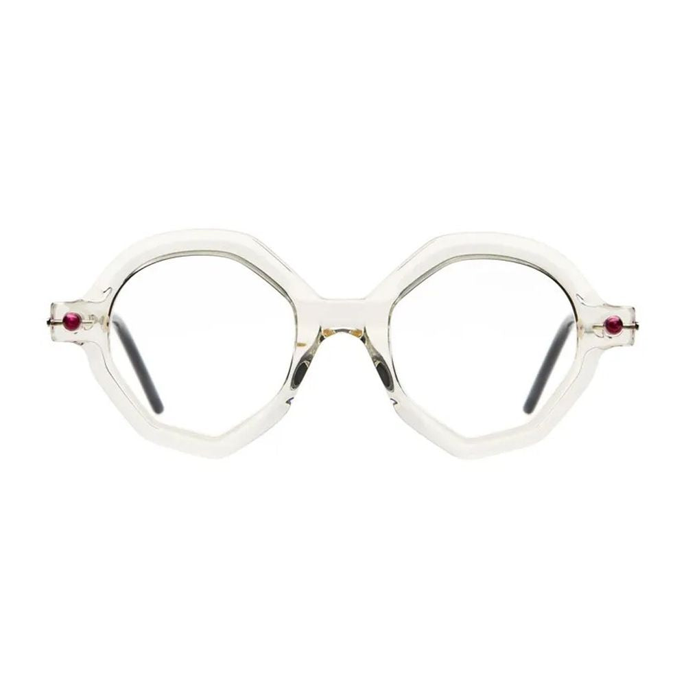 Mask P18 Sophisticated Transparent Champagne Round Acetate Sunglasses