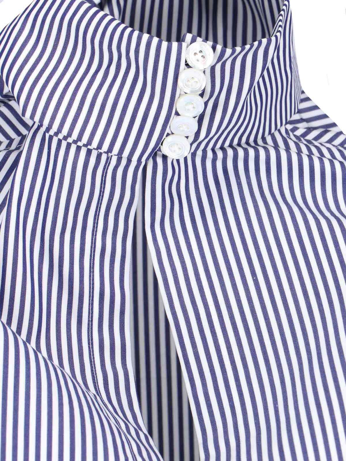 "Lindsay" Blouse – Blue/White