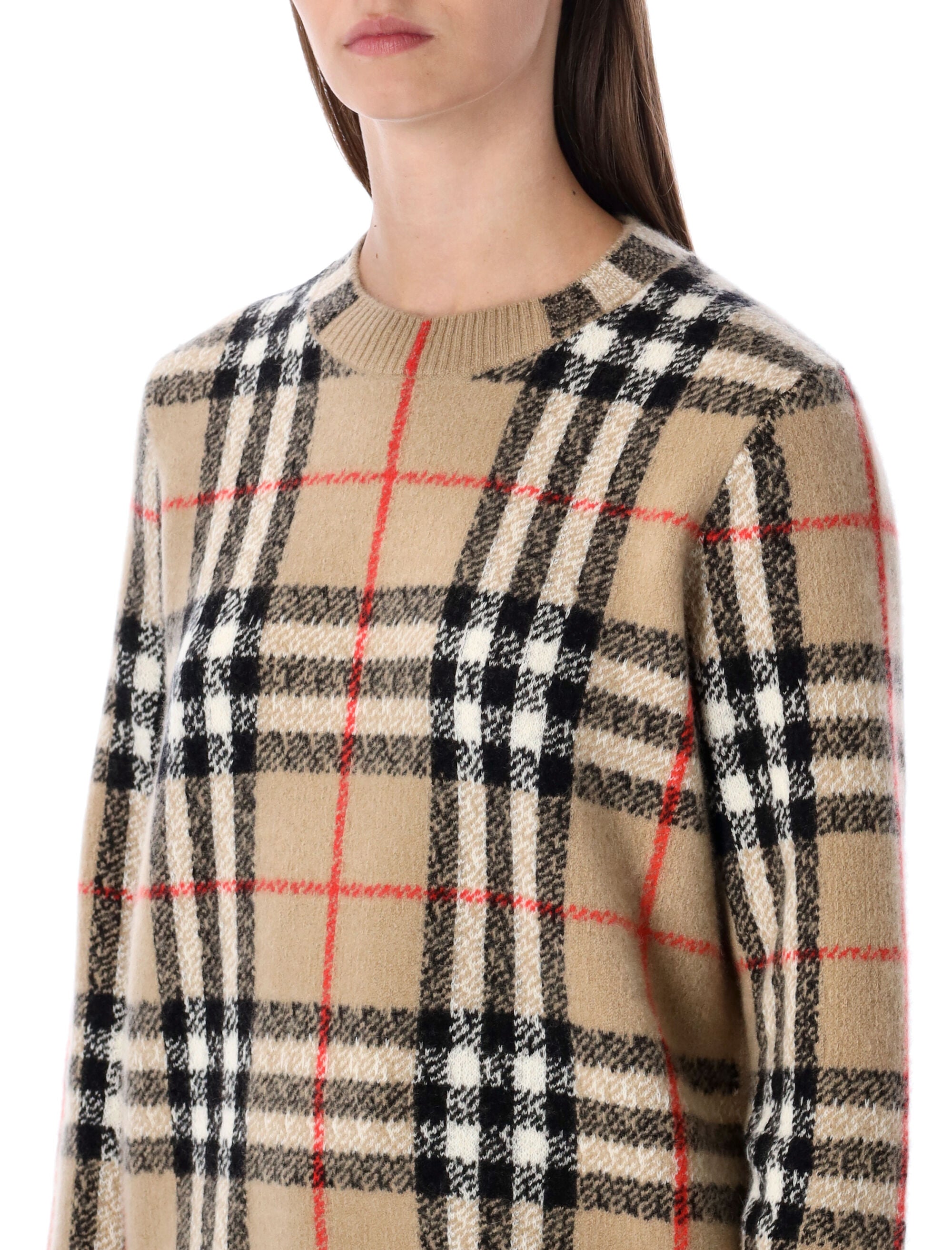 London Check Wool-Cashmere Sweater