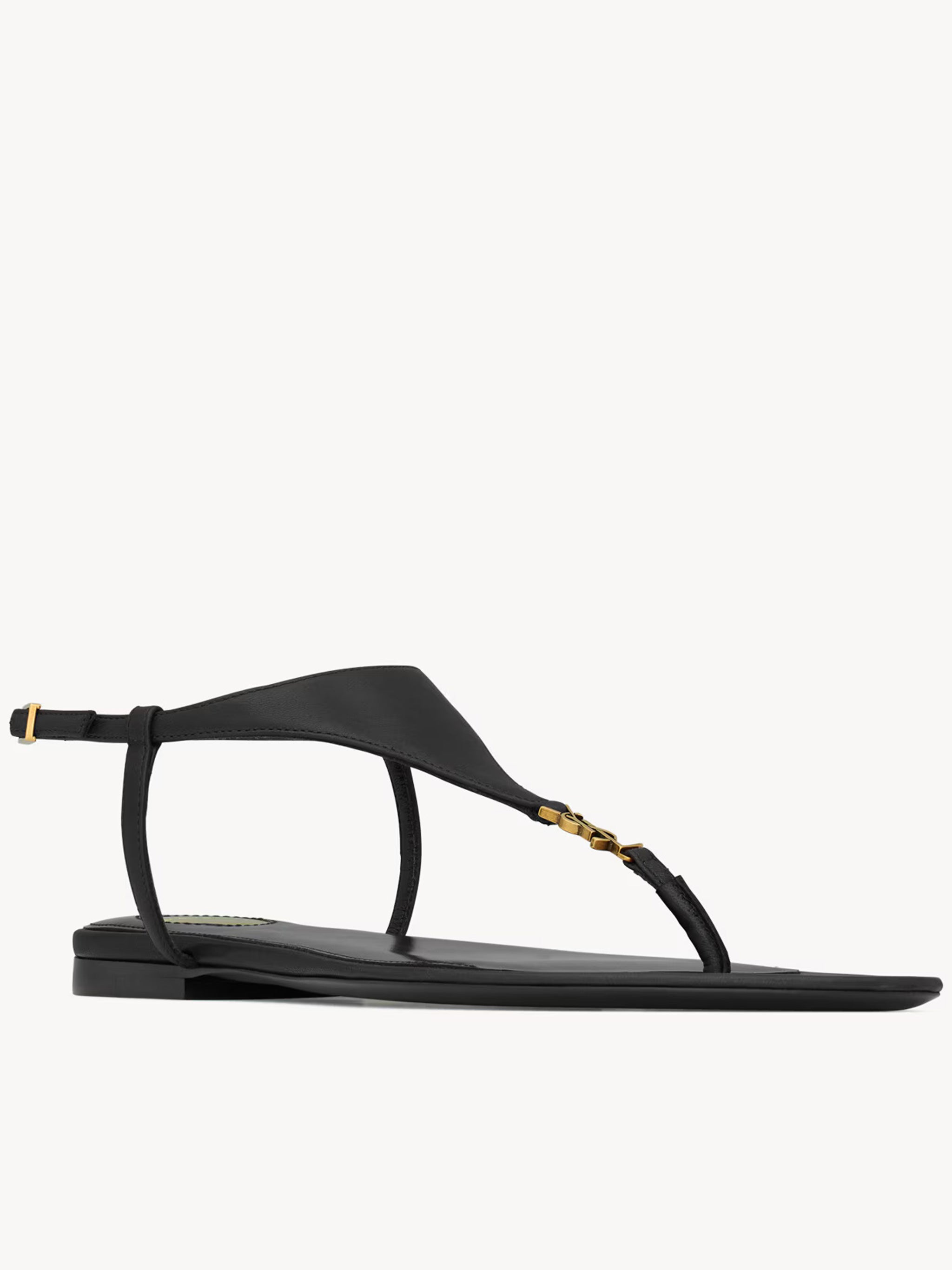 Black Sandali Cassandre T-Strap Sandals