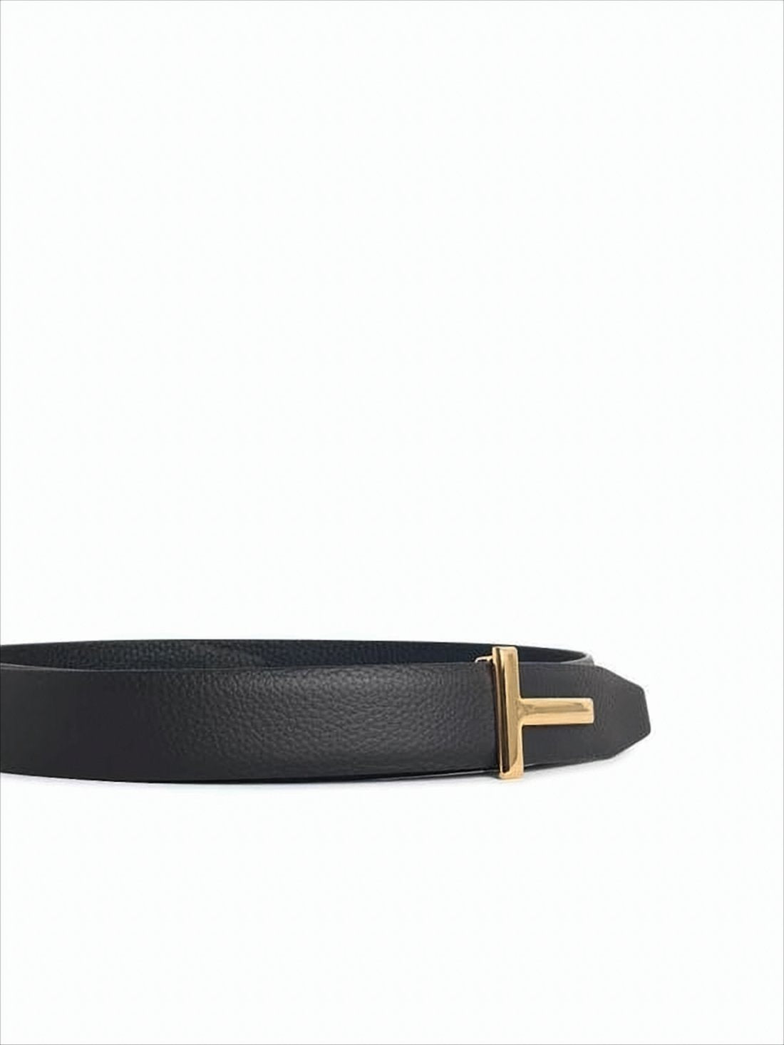 Minimalist Black Calf Leather Belt