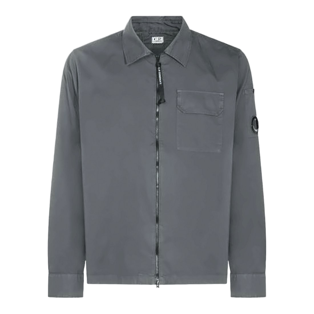 Grey Jacket with Zipper Closure