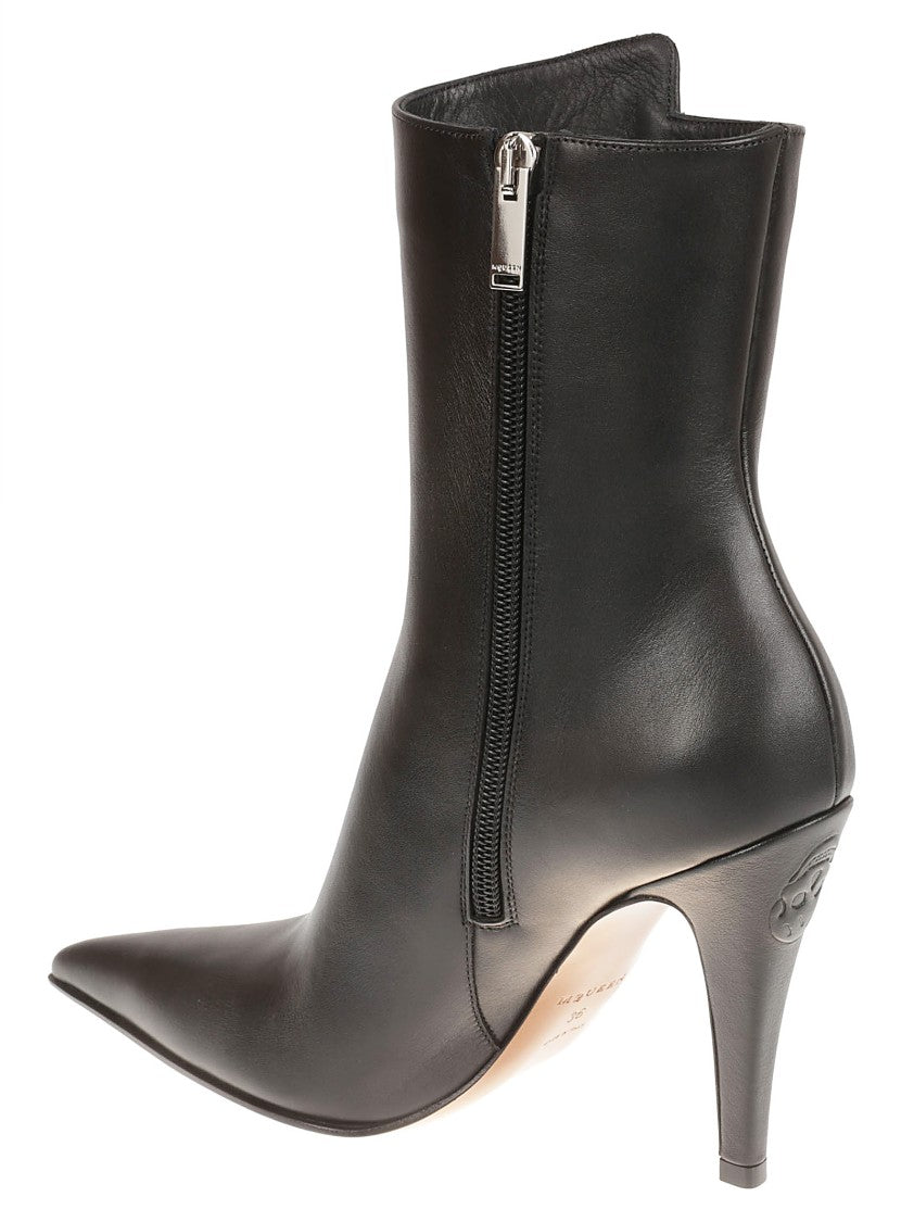 Pointed Toe Stiletto Black Boots