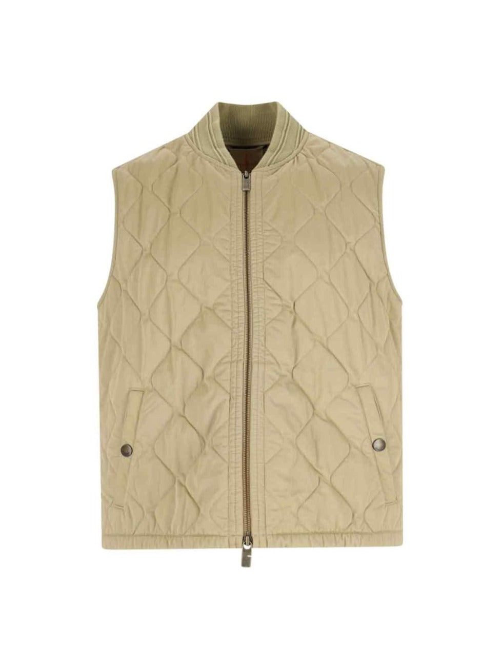 Quilted Vest – Beige