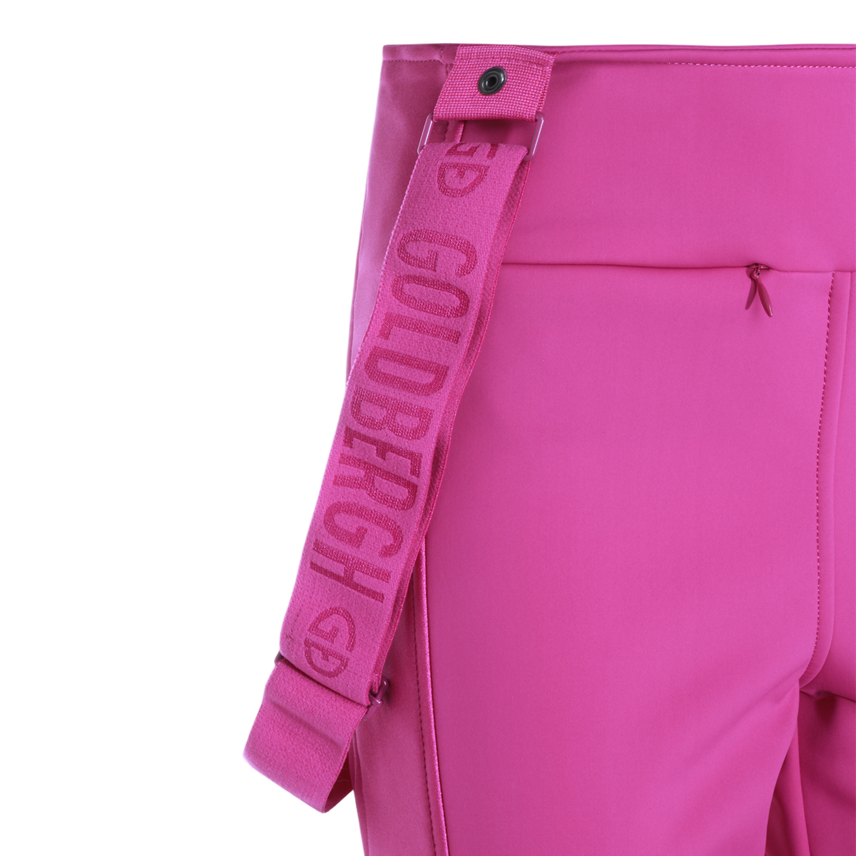 Fitted Purple Trousers with Adjustable Suspenders