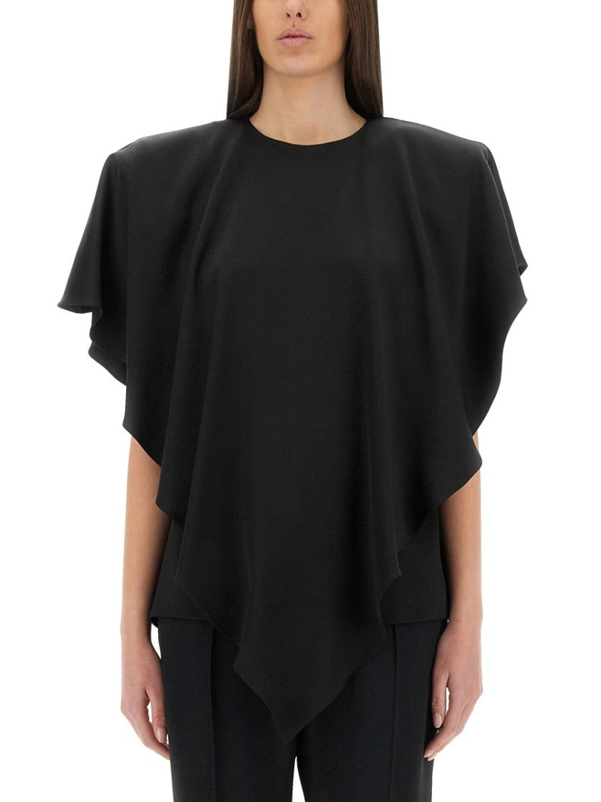 Draped Black Top