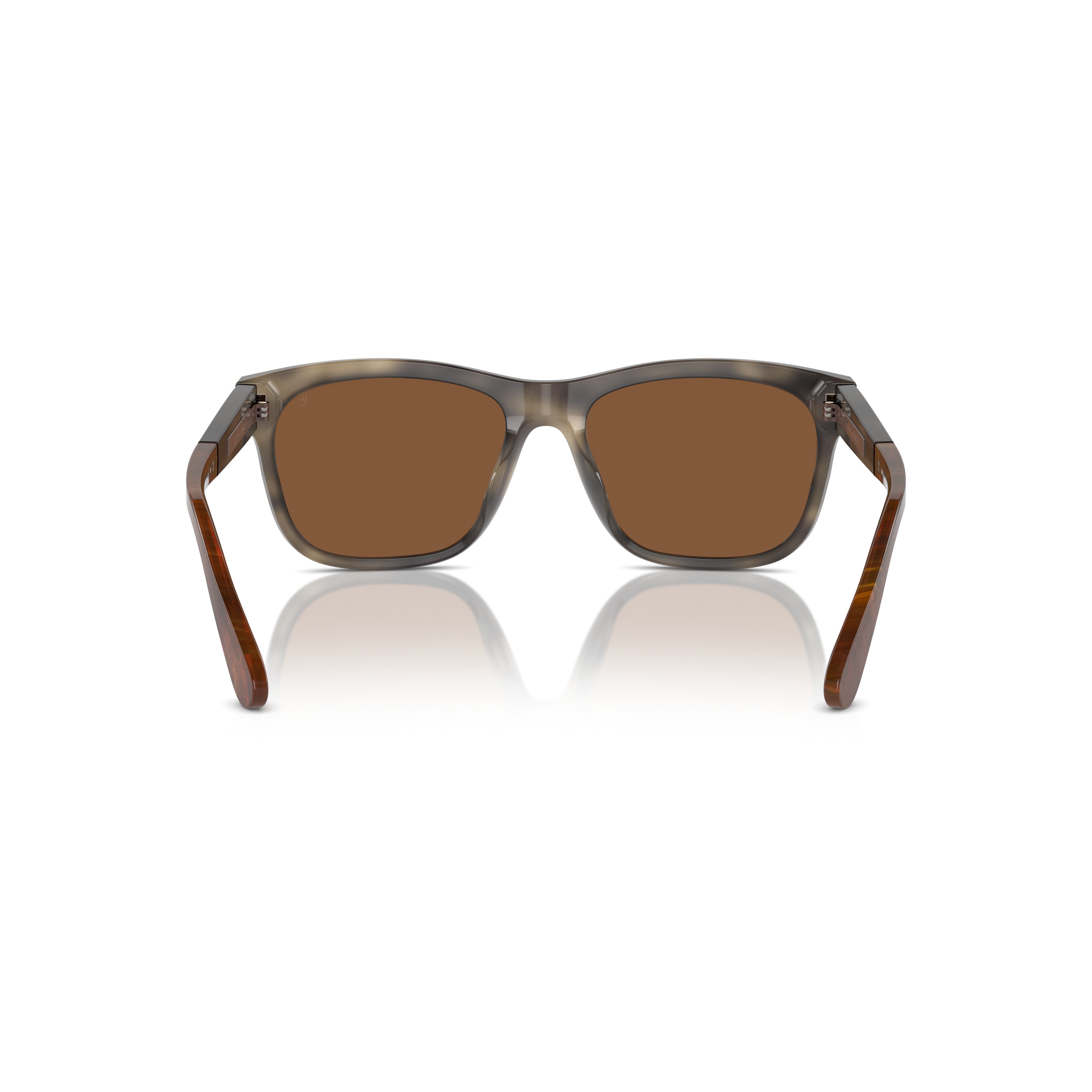 0bc4003s Rectangular Acetate Sunglasses with Smoky Brown Finish