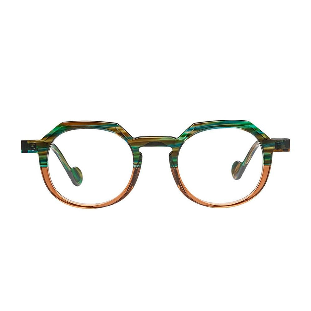 Green and Brown Patterned Acetate Backgammon Eyewear