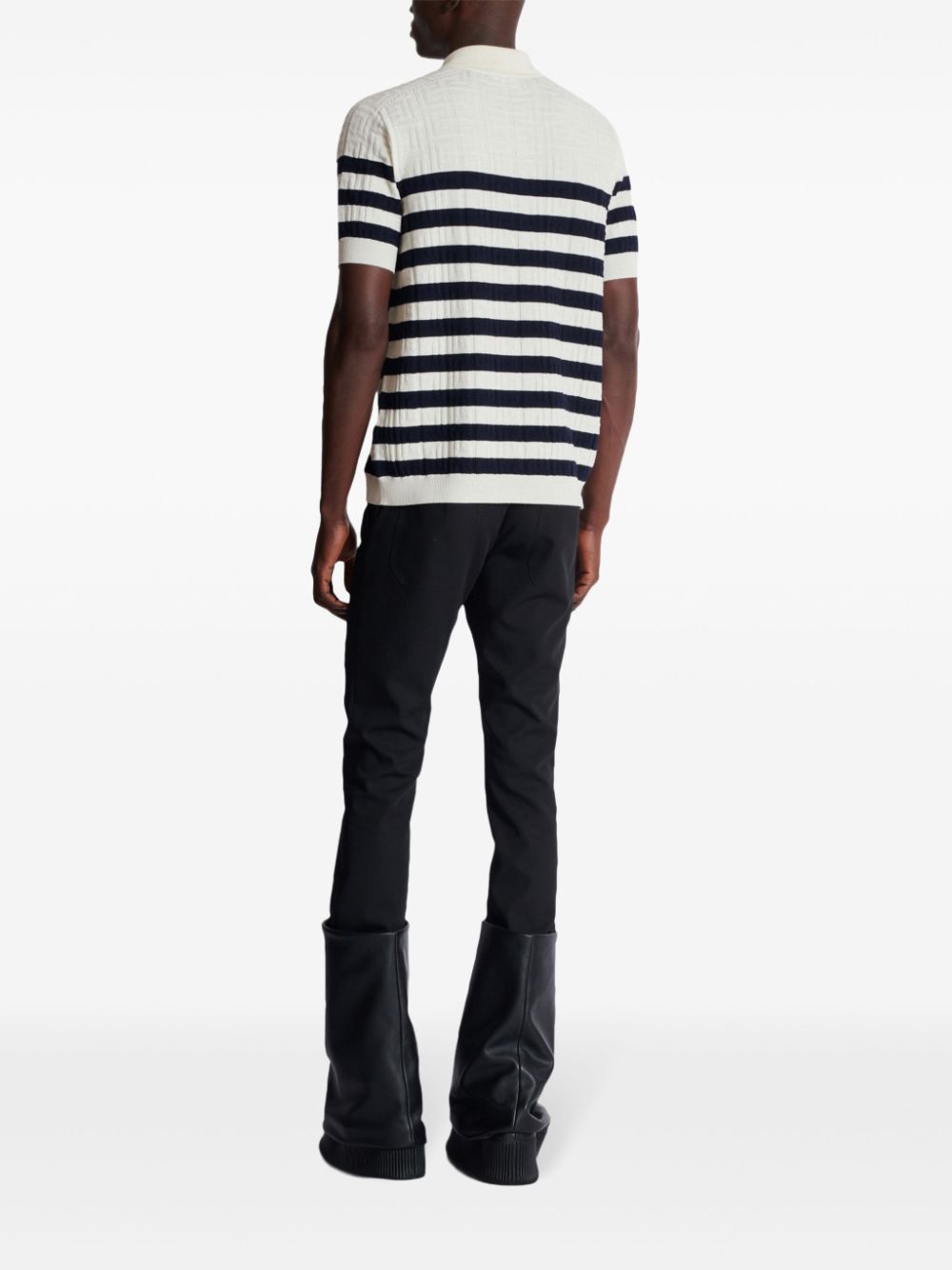 Knitted Virgin Wool Polo Shirt