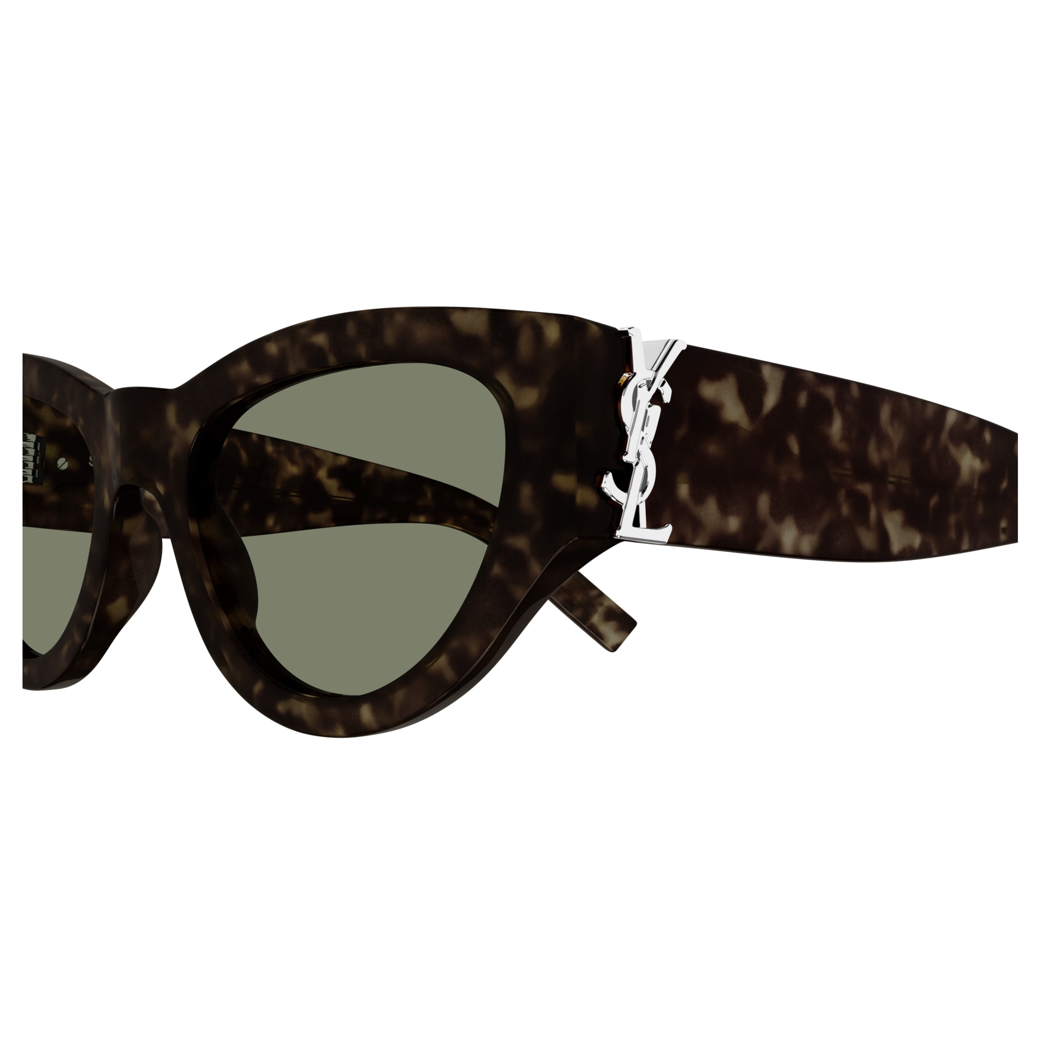 Cat-Eye Tortoiseshell Sunglasses with Metallic Logo Detail