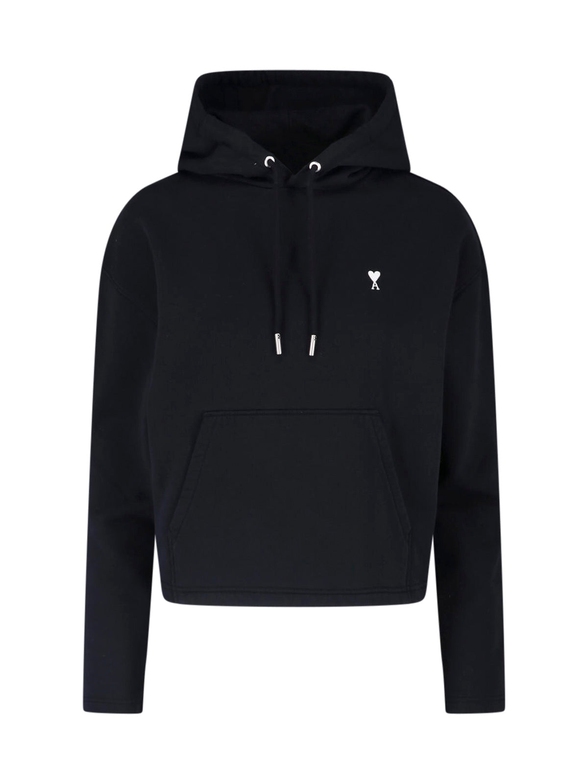 Black Ami de Coeur Cropped Hoodie