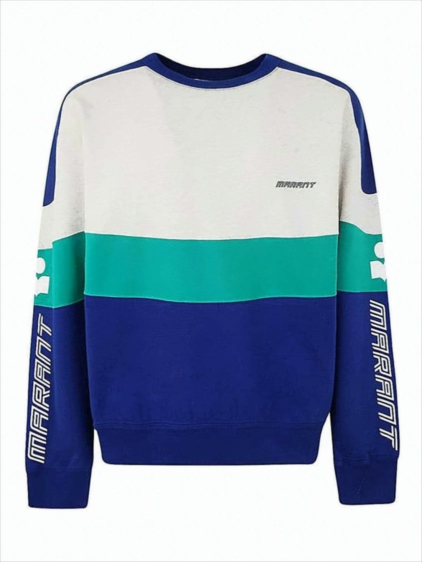 Color-Blocked Long-Sleeve T-Shirt with Subtle Branding