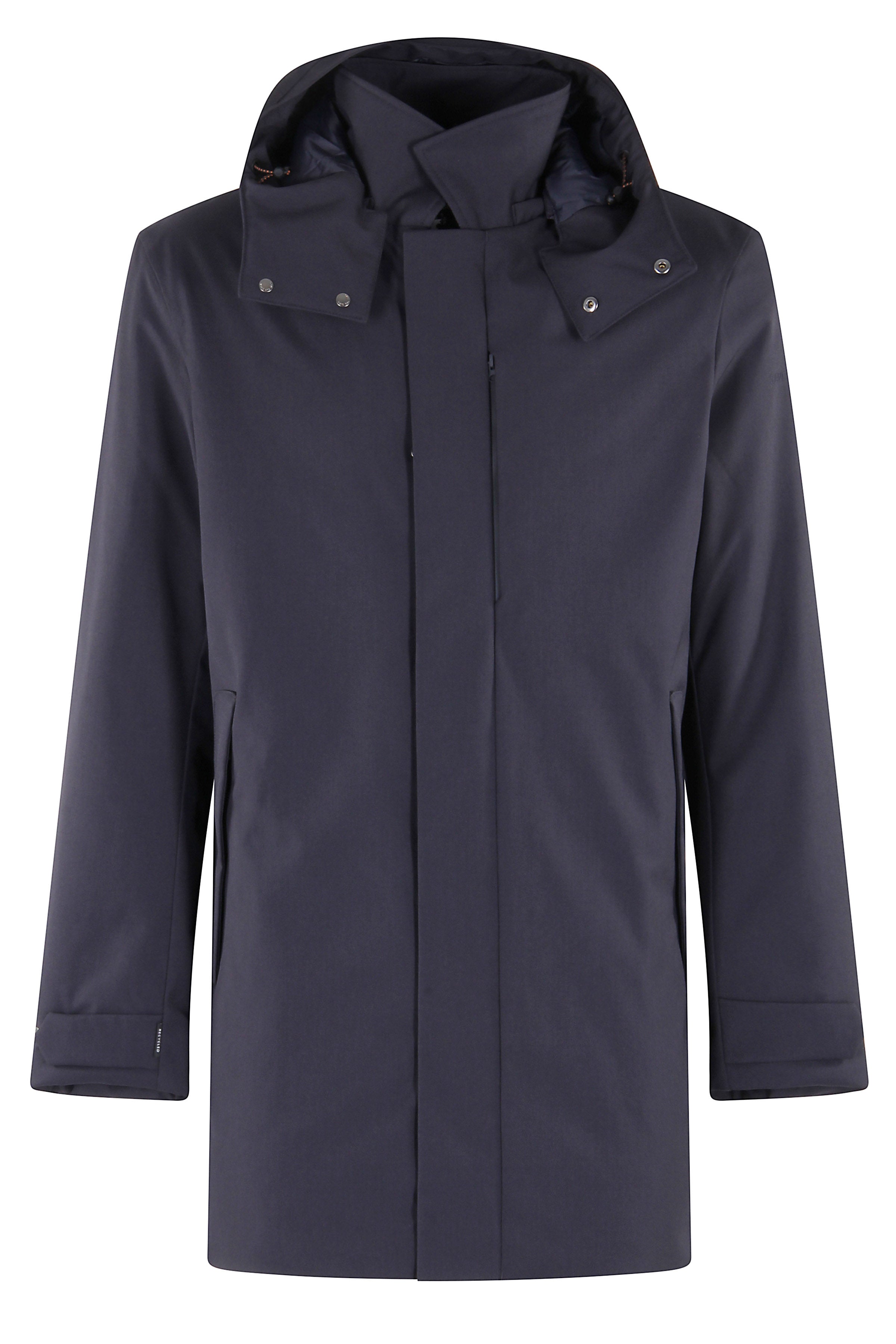 Hooded Jacket With Central Zipper