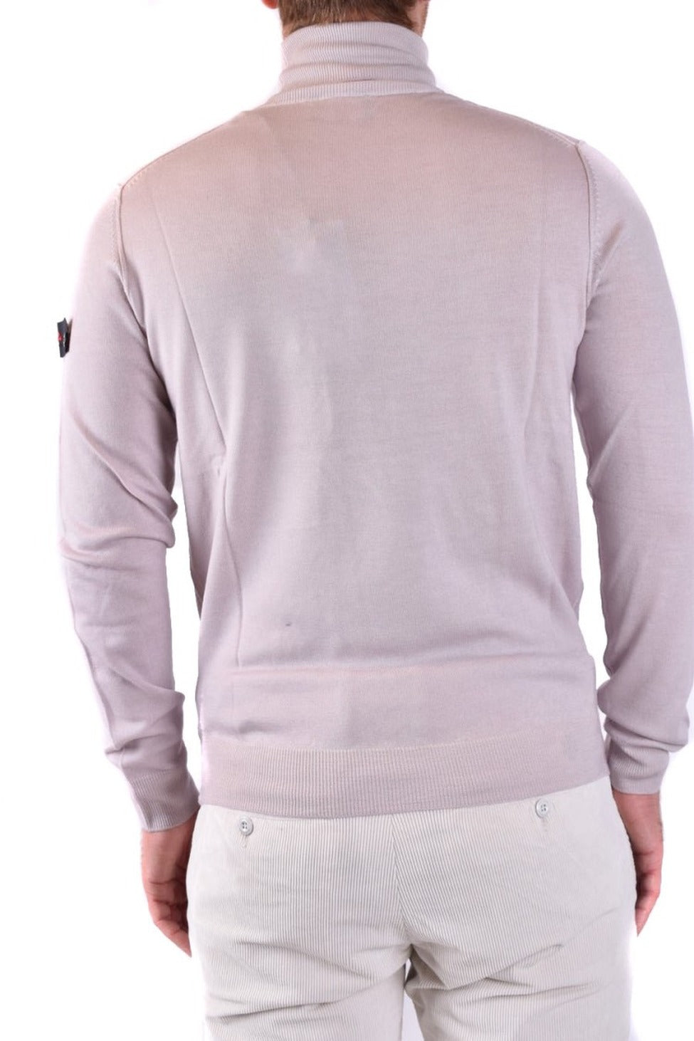 Beige Wool Turtleneck Sweater