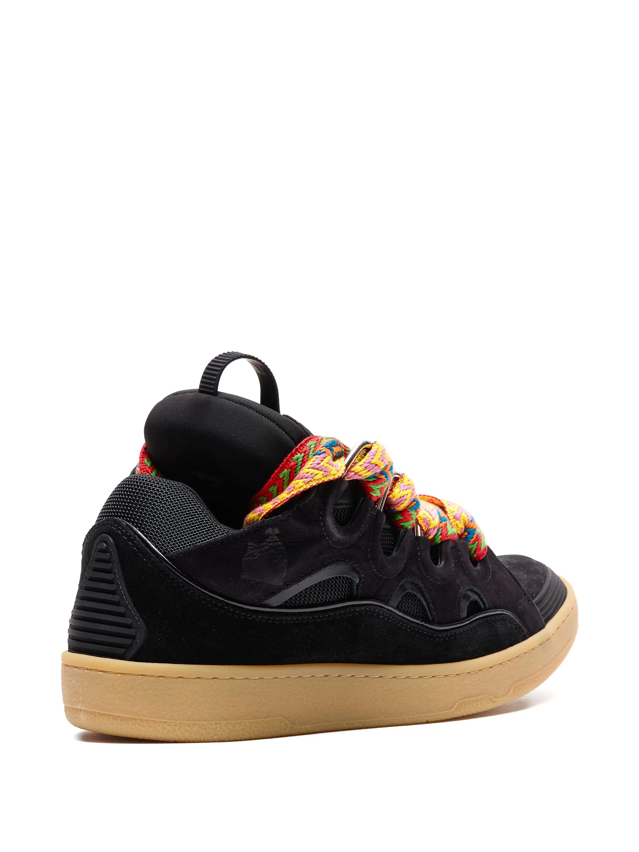Black Curb Sneakers Textured Calf Sneakers