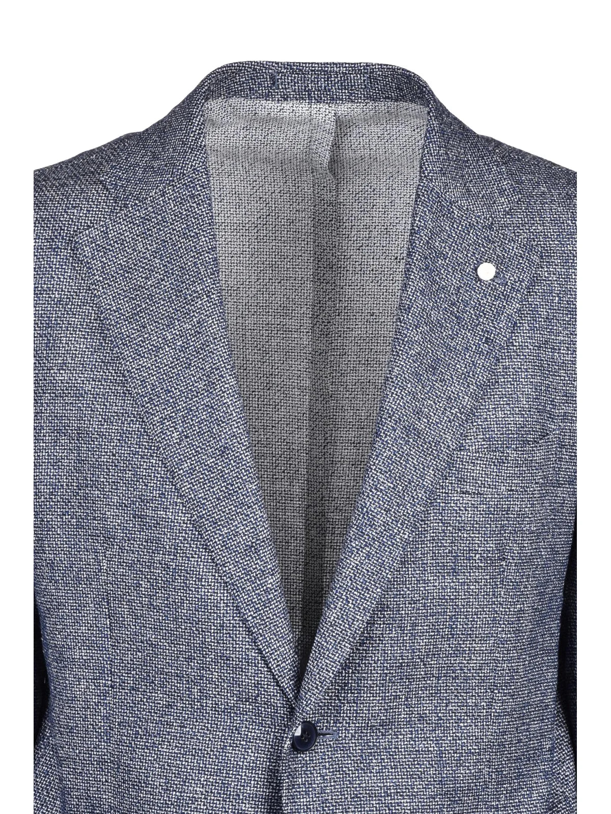 Round Jacket Linen/Cotton/Polyamide - Blue