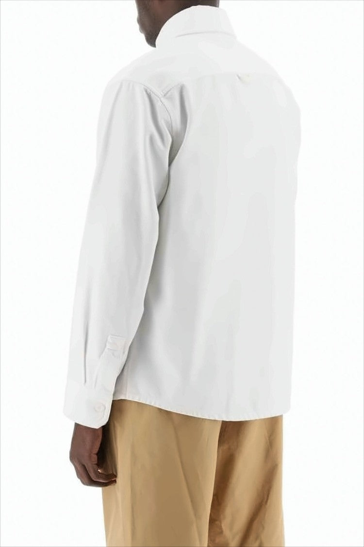Long-Sleeve White Shirt with Classic Collar