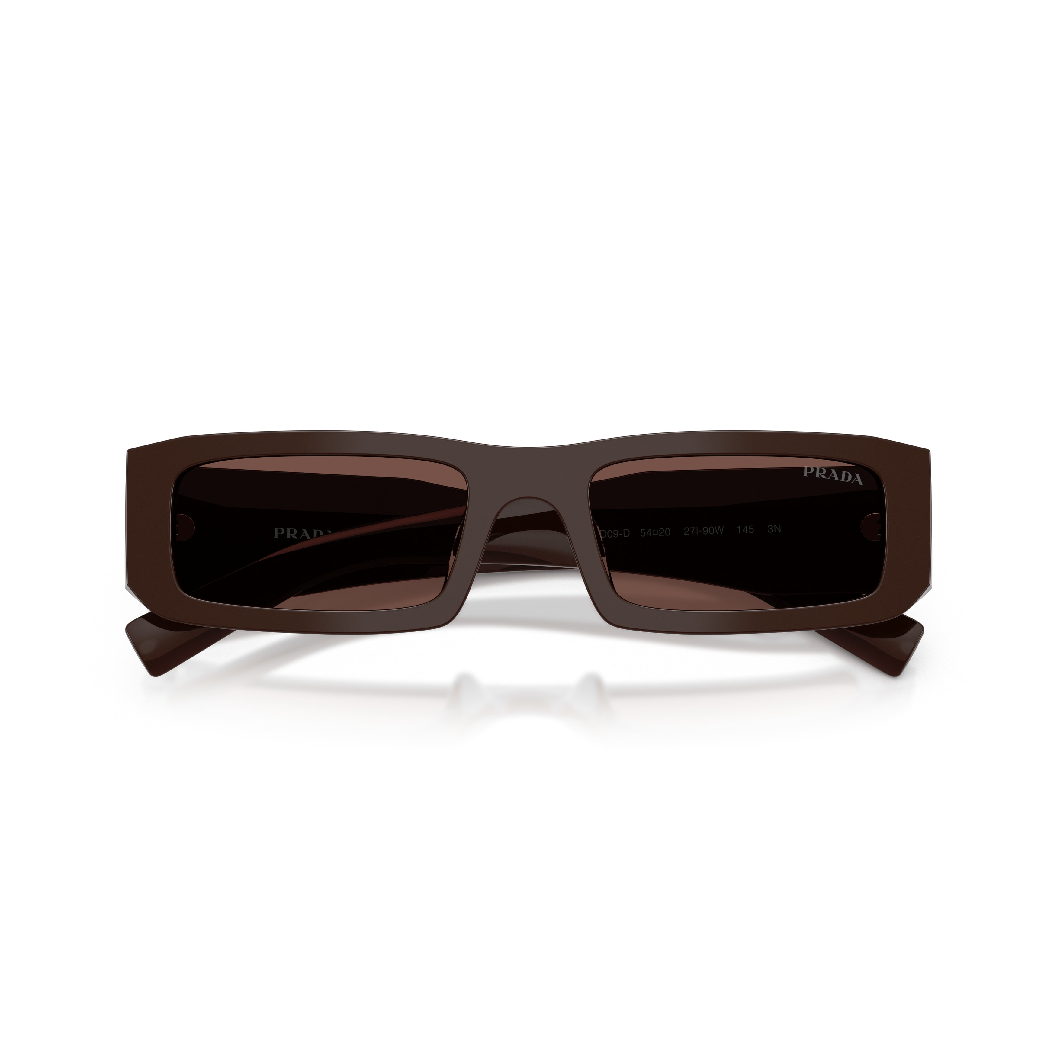 0pr D09sd Rectangular Brown Acetate Sunglasses
