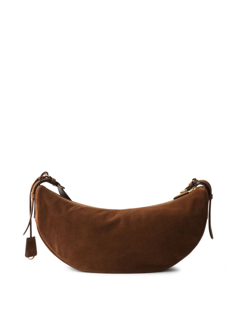 Demi-Lune Large Suede Shoulder Bag