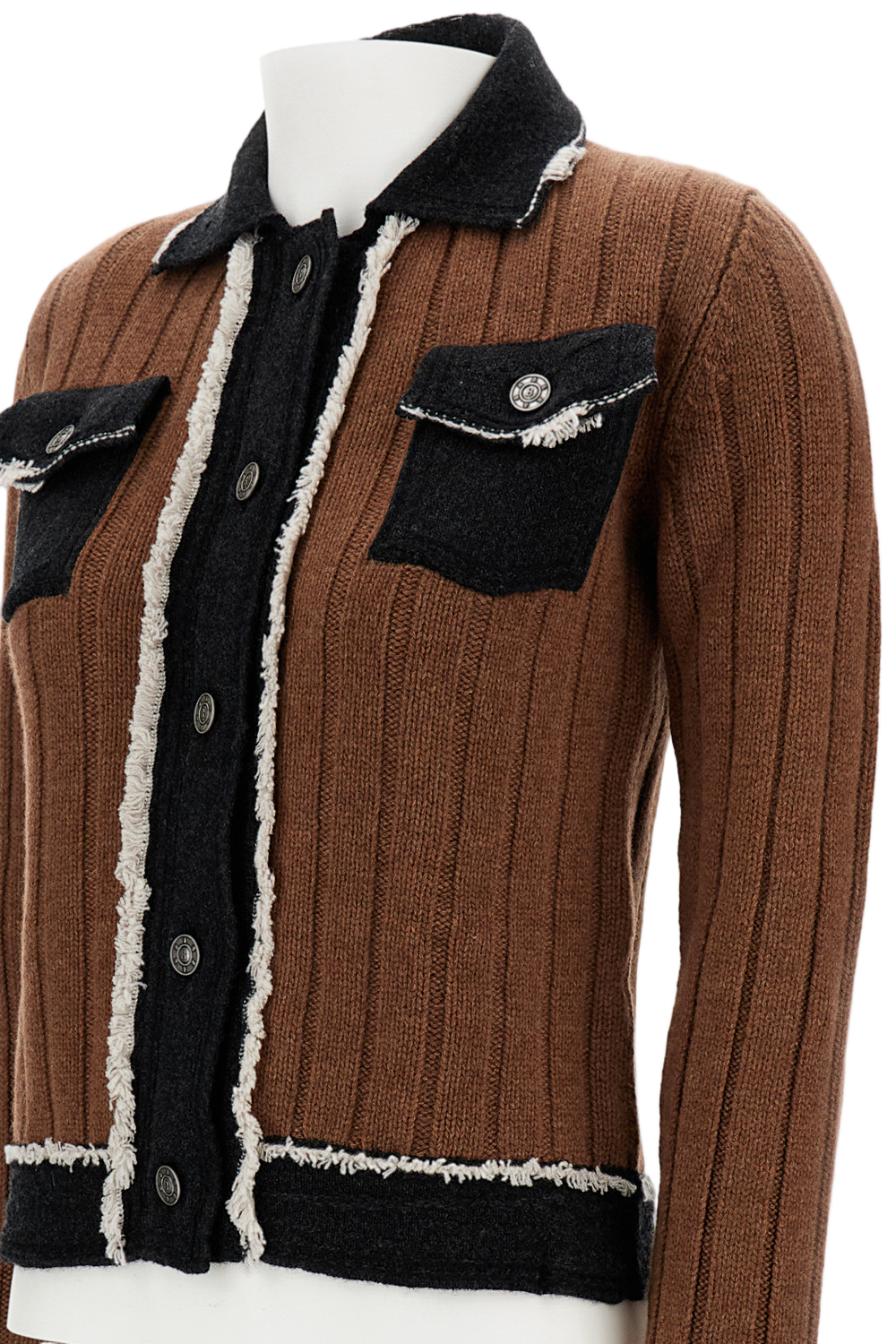 Cotton And Wool Blend Hybrid Denim Jacket