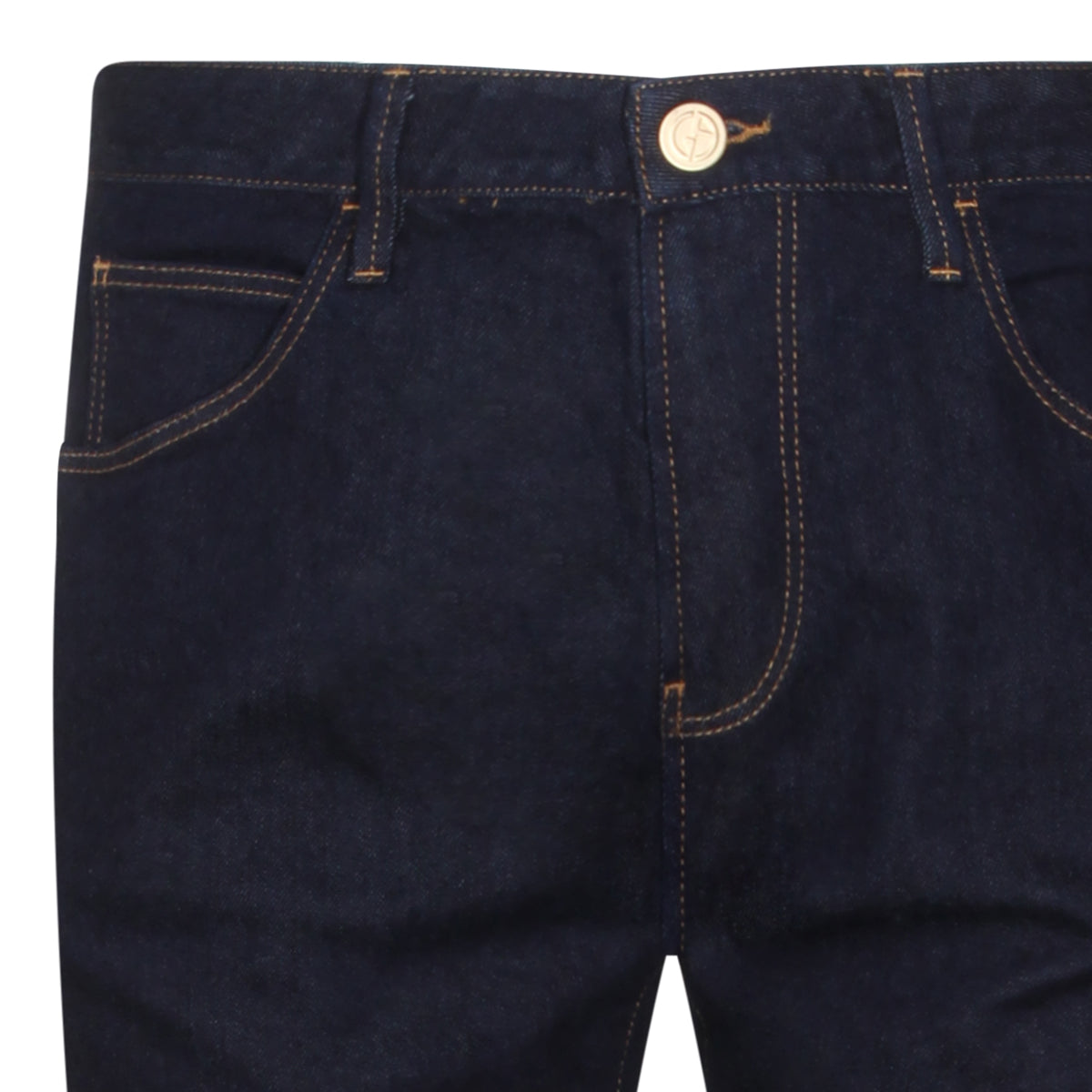Slim-Fit Dark Blue Denim Jeans