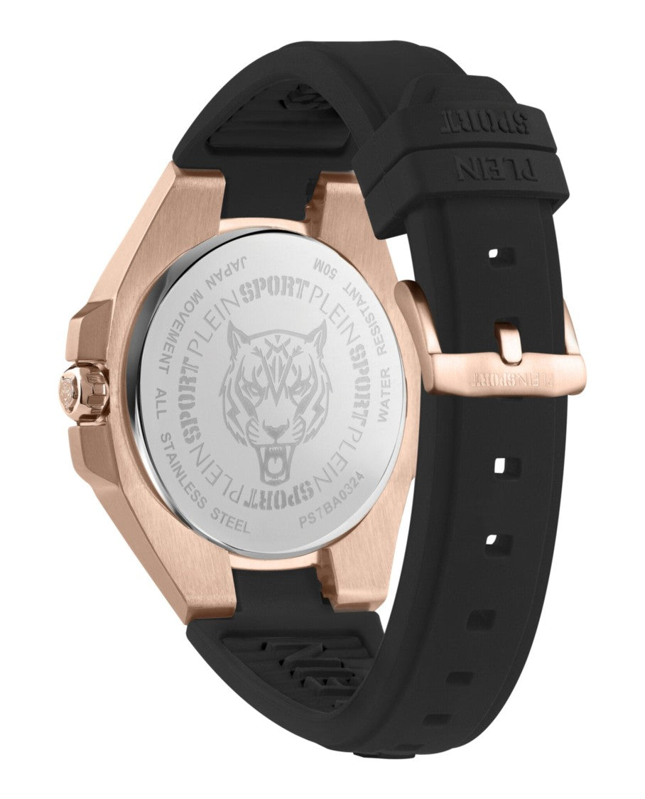 47Mm Tigermaster Silicone Watch With Rose Gold Case