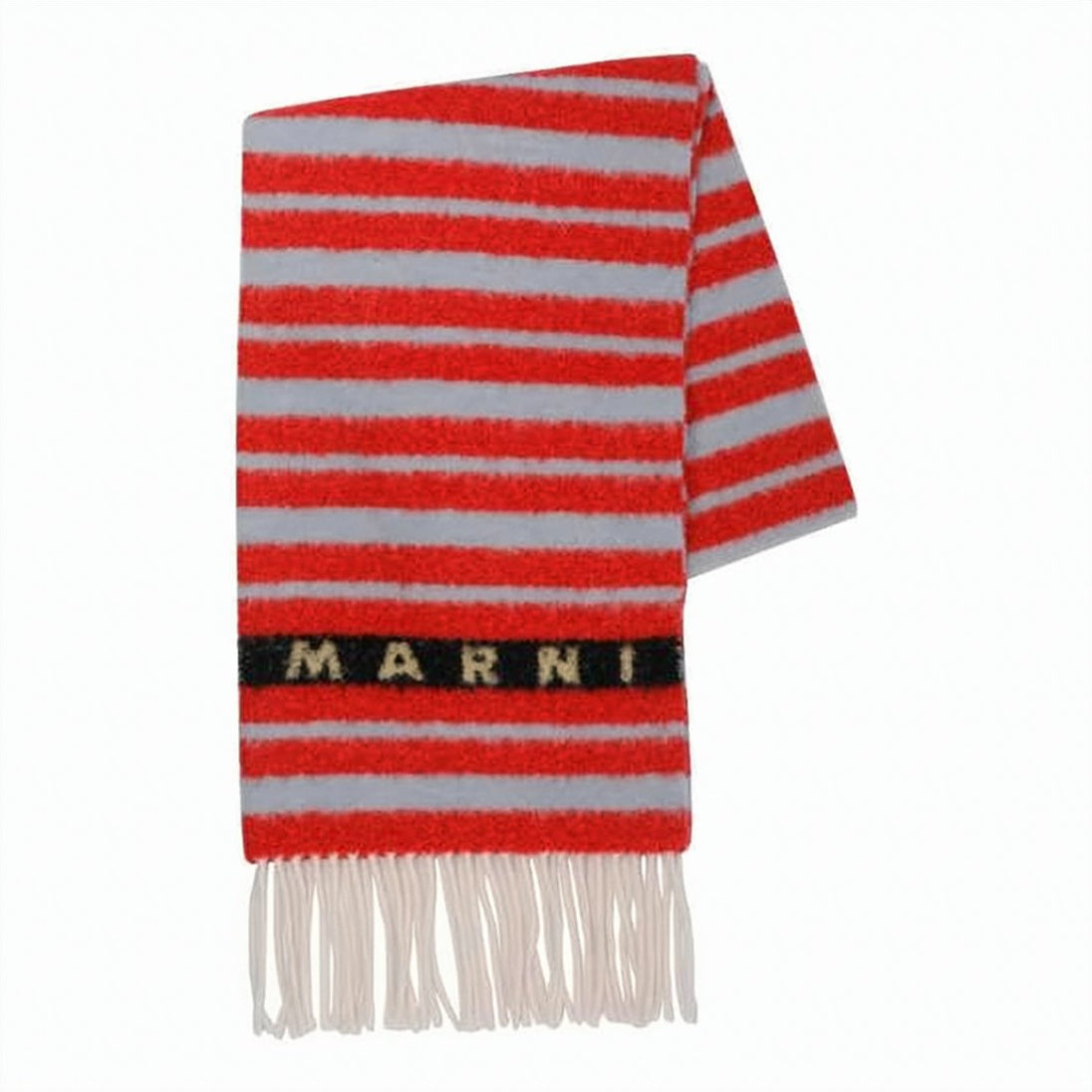 Horizontal Striped Alpaca Blend Scarf