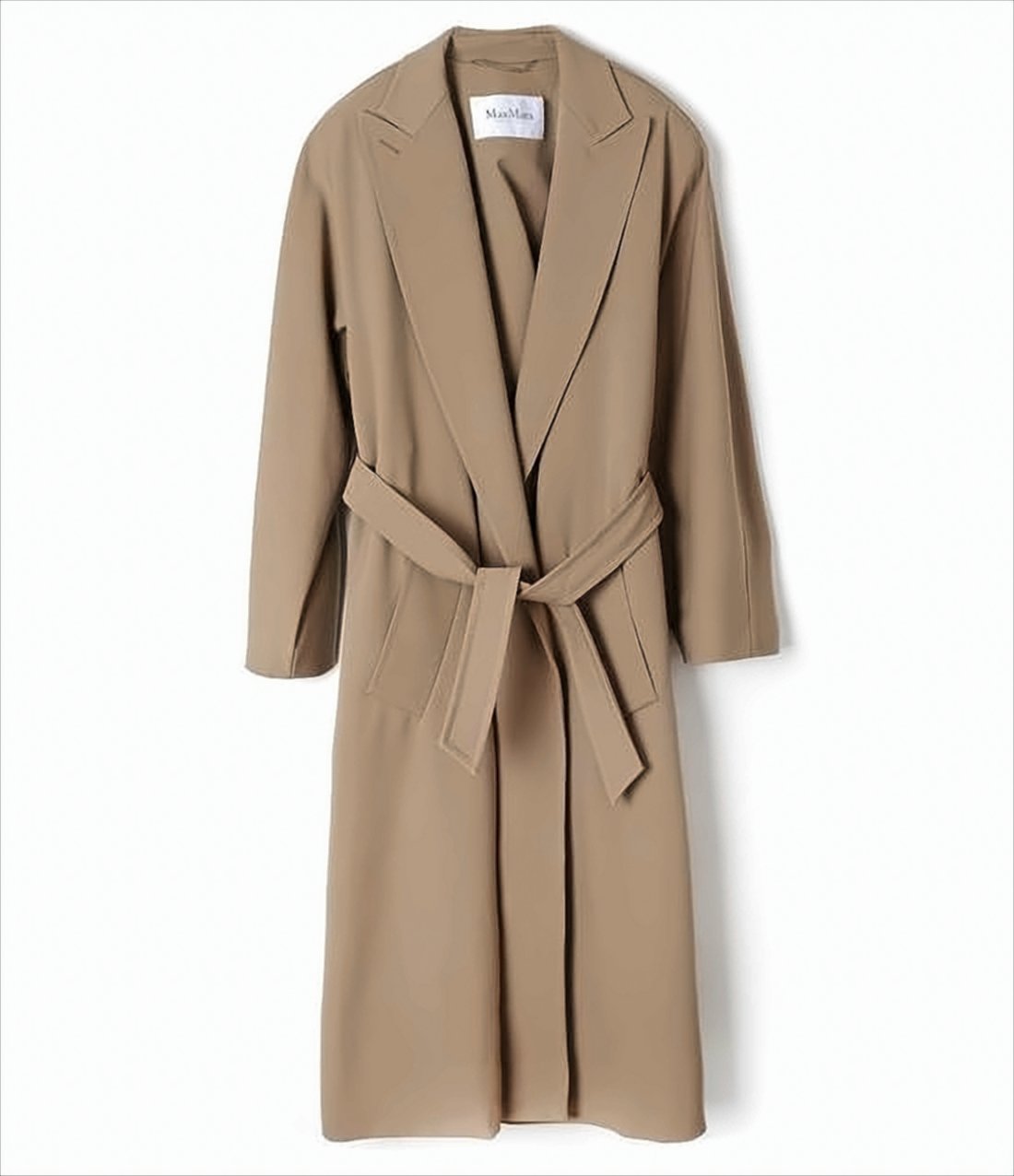 Long Tailored Coat with Classic Lapel