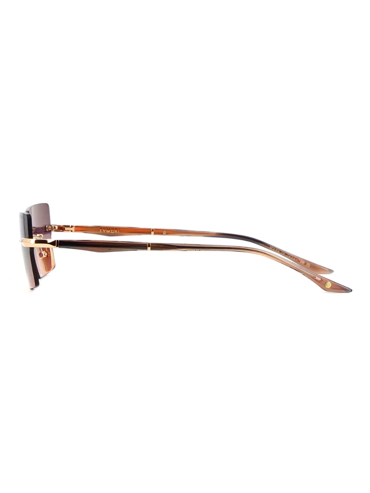 Rectangular Gradient Lens Sunglasses with Rose Gold Frames
