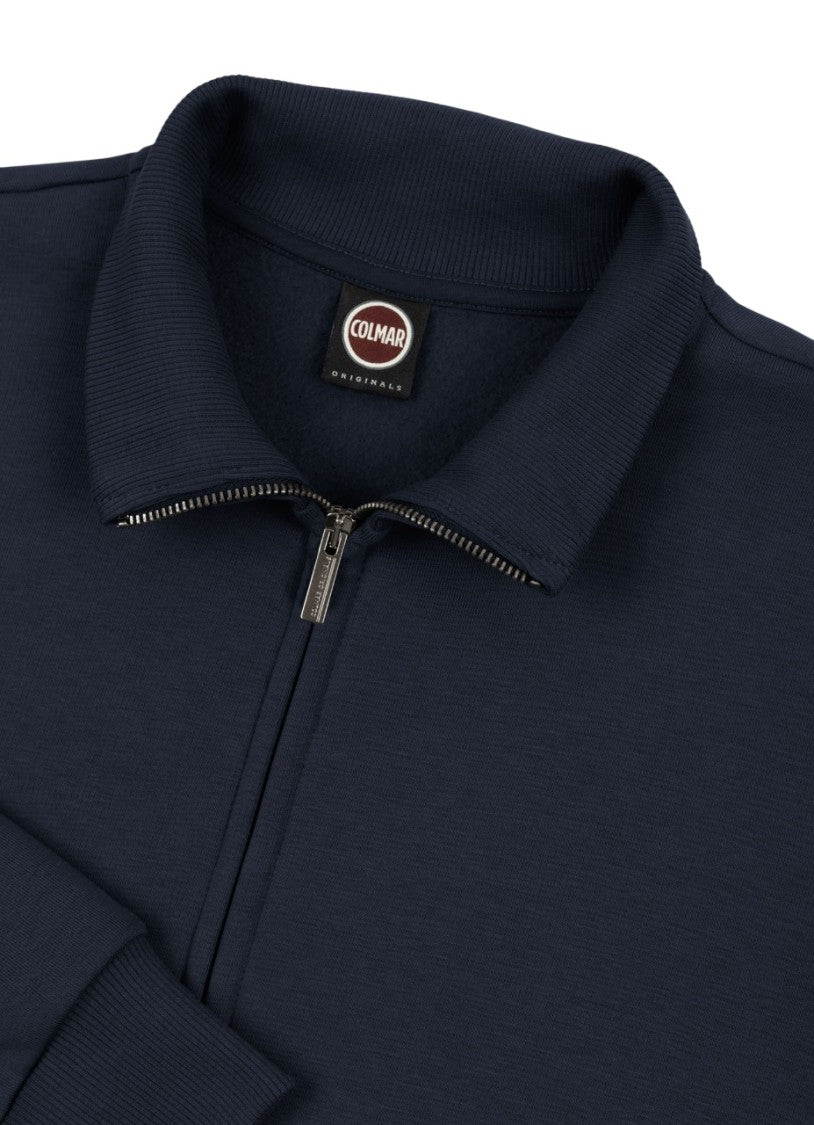 Soft Fleece Cotton Blue Sweatshirt