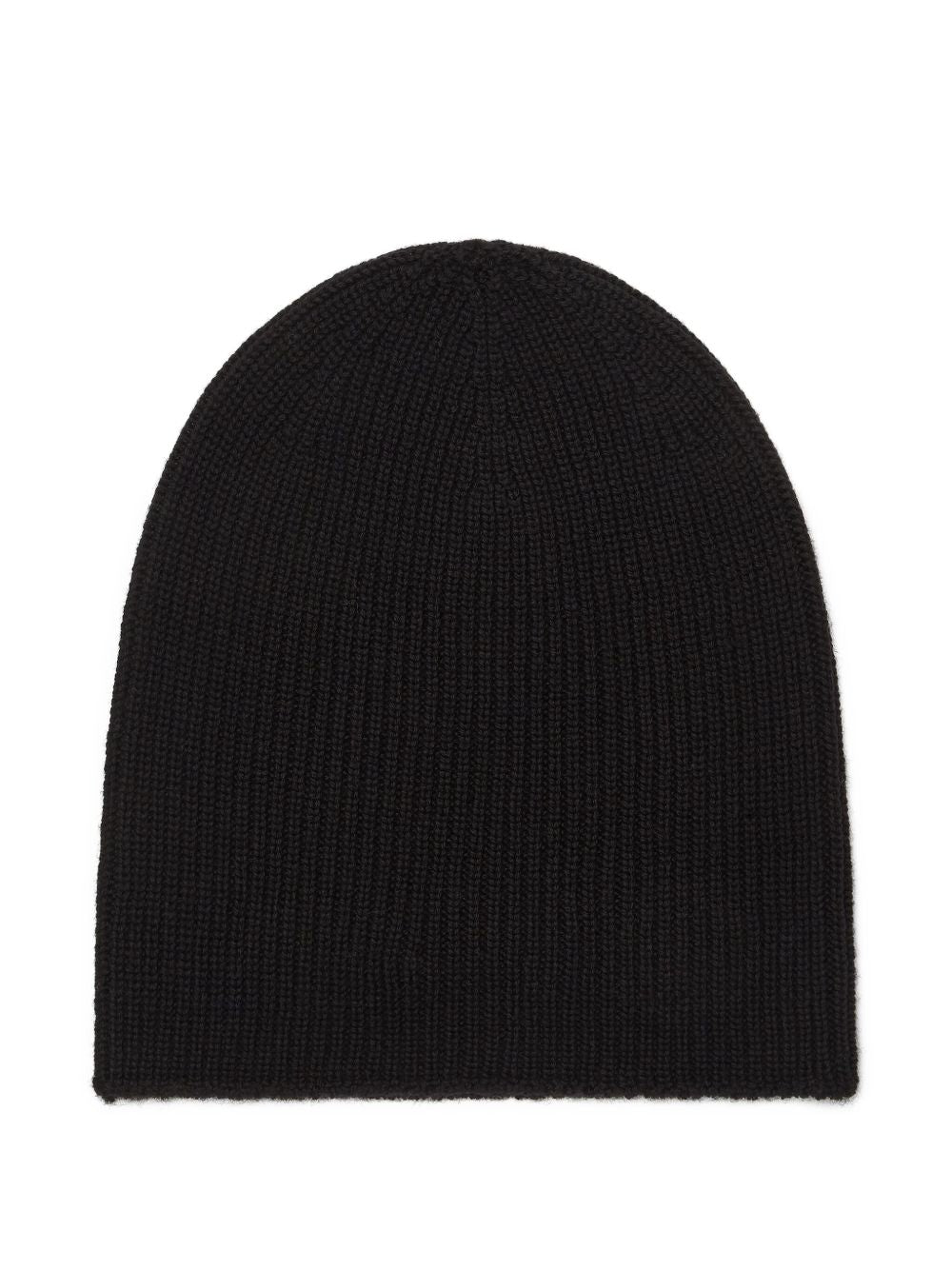 Knit Beanie with Rectangular Logo Patch