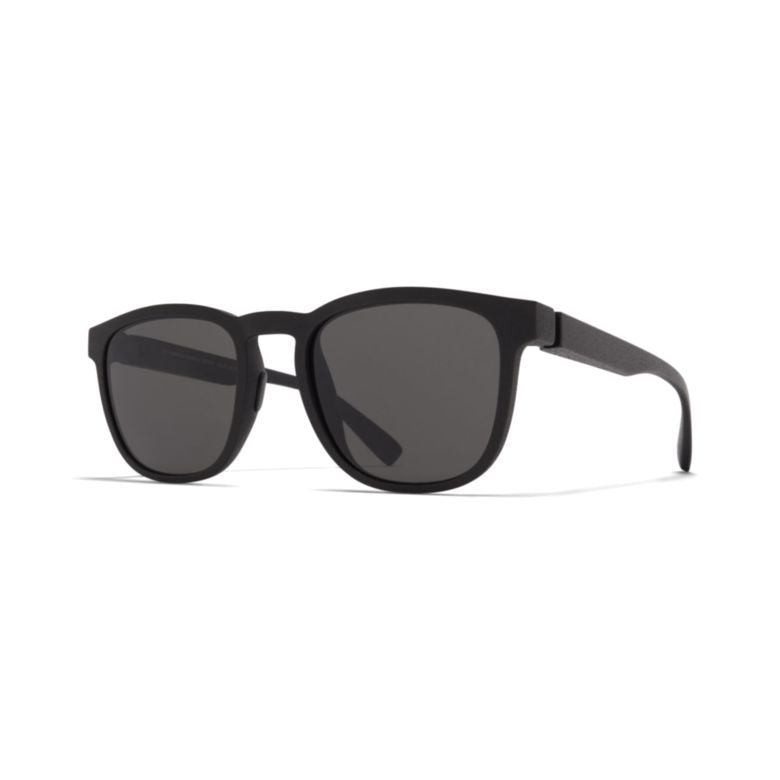 Lovell Matte Black Rectangular Sunglasses