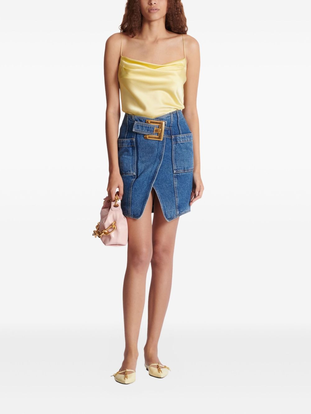 Structured Denim Skirt