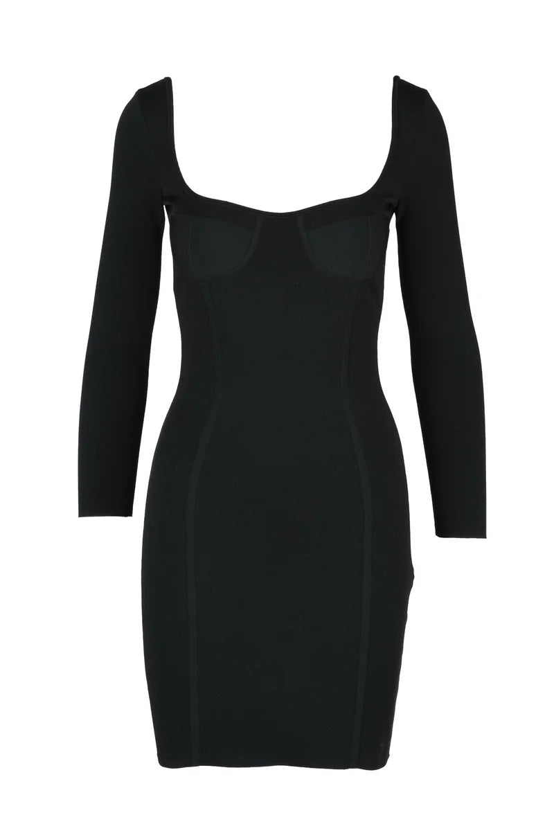 Stretch Sheath Dress - Black