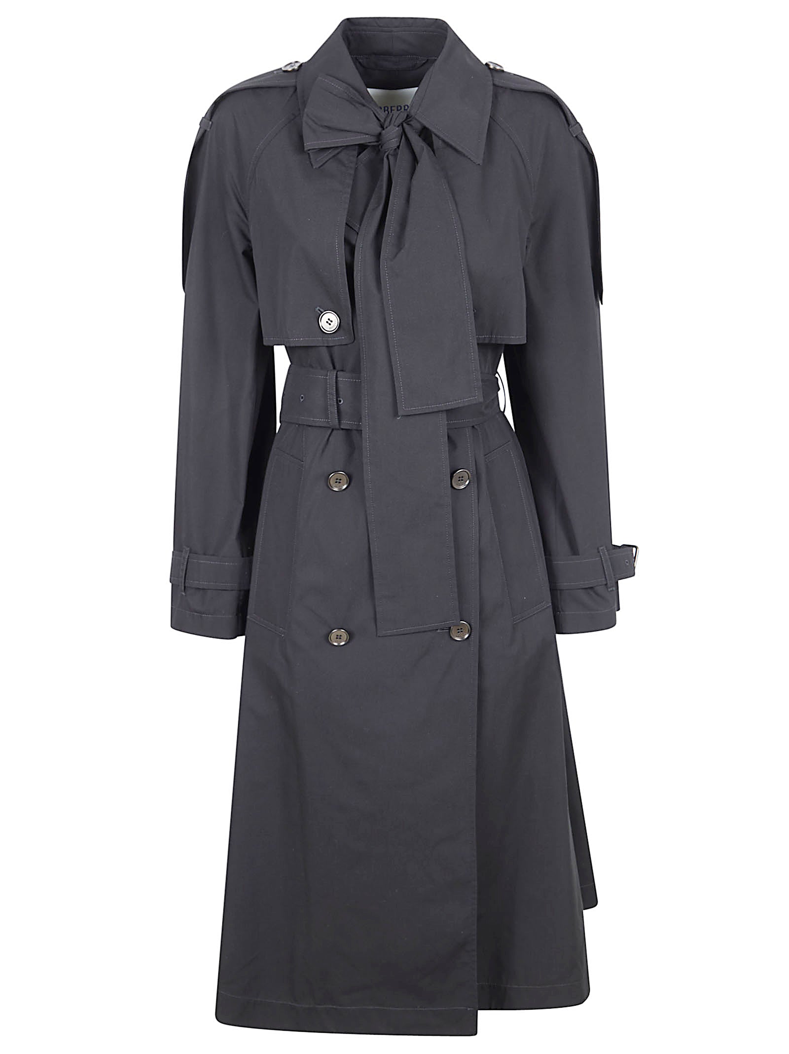 Mid-Length Black Trench Coat
