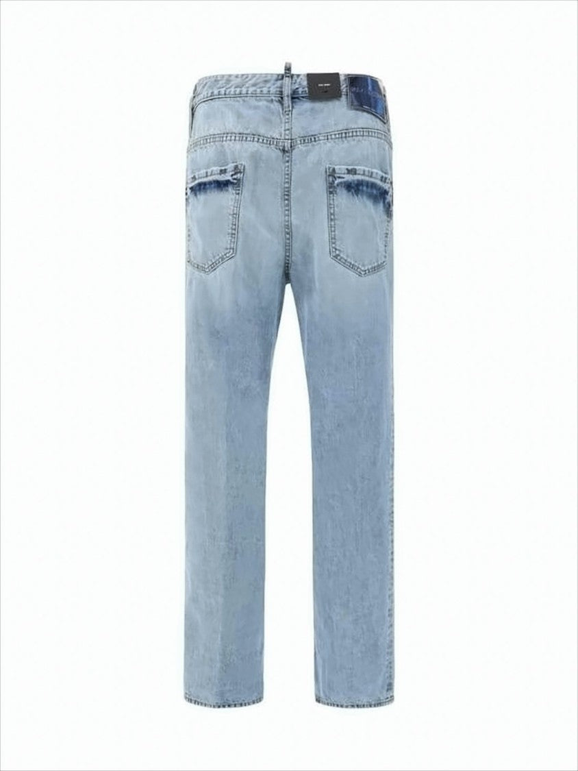 Light Blue Distressed Denim Pants