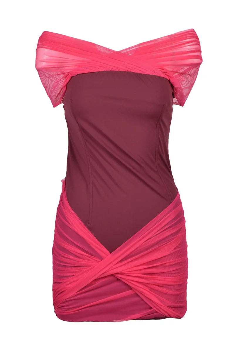 Mini Dress Lycra - Fuchsia