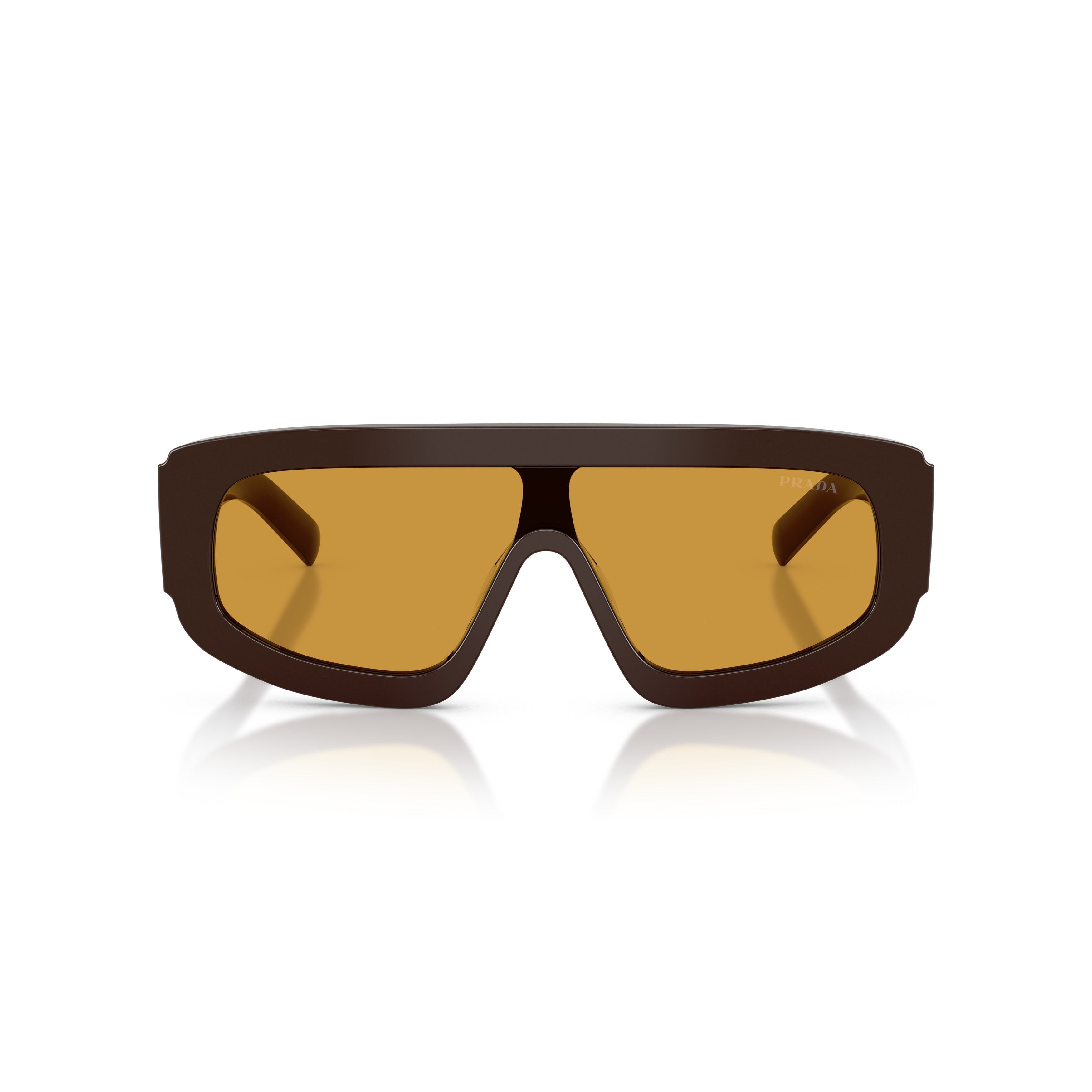 0pr D10s Rectangular Brown Acetate Sunglasses
