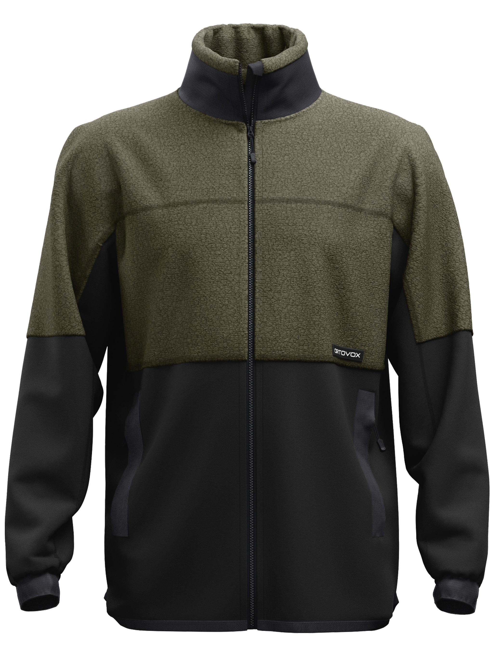 Green Fleece Teddy Two Tone Ski Jacket